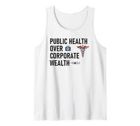 Public Health Over Corporate Wealth Hands Off Our Healthcare Camiseta sin Mangas