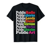 Public Radio Libraries Lands Transit Television Parks tee Camiseta