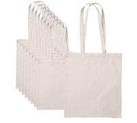 Publiclick® Lote 25 unidades Bolsa de algodón ECO 140 gr COTT,Med 37 X 41 m,Bolsa algodón personalizable, asas larga, Rest 9kg