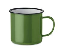 Publiclick® Lote 5 Unidades Taza Vintage Metal 350 ml Orig Verde,Medidas 11X8CM,Taza Vintage en esmaltado metálico. Capacidad de 350 ml.