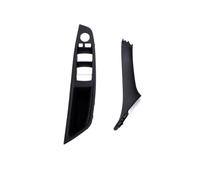 PUBUGPDPAG para Serie 5 F10 F11 F18 520i 523i 525i 528i 535i Juego manijas Tirador Panel apoyabrazos Puerta Delantera Interior Coche Interior Embellecedor Marco Accesorios(Black LHD 2PCS)