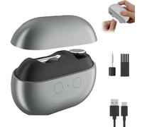 Pubyfun Easyclip Smart Nail Clipper,3-in-1 Electric Nail Clipper, Nail Polisher with Polishing LED Light USB Rechargeable Safety Fingernails Trimmer (Gray)