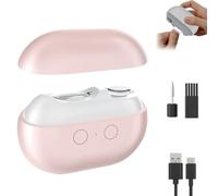 Pubyfun Easyclip Smart Nail Clipper,3-in-1 Electric Nail Clipper, Nail Polisher with Polishing LED Light USB Rechargeable Safety Fingernails Trimmer (Pink)