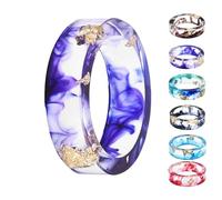 Pubyfun Everrings, Sherum Sheremart Ever Ring, Sheremart Gold, Gold Foil Paper Inner Resin Ring, Colorful Rings for Women (shape 5)
