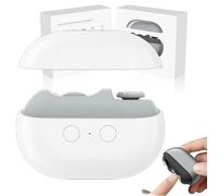 Pubyfun/Fanyil/Glosrity Multi-Function Electric Nail Clippers, Vueeze Easyclip Smart Nail Clipper, 2 Speeds Automatic Nail Trimmer with LED Light & Clip Storage for Adults, Seniors (White)