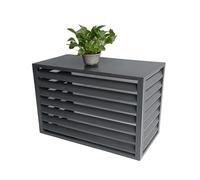 Pucaru Cubierta Aire Acondicionado de Aluminio, Paneles de Cerca para Aire Acondicionado, Ventilación, A Prueba de Lluvia E Impermeable(Grey,110 * 60 * 80cm)