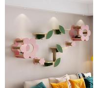 Pucaru Estante de Pared for Gatos con Forma de Flor, Muebles de Pared for Gatos en Varias Combinaciones, Permite Que Los Gatos Trepen Libremente(9pcs)