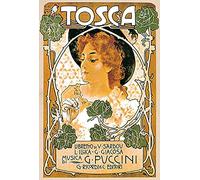 Puccini Tosca - Póster decorativo de metal para pared, 8 x 12 pulgadas