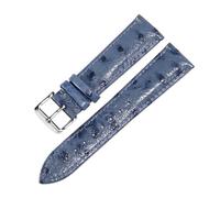 PUCHEN Correa de reloj de cuero con patrón de avestruz Universal, accesorios de reloj de pulsera de repuesto de 12mm - 24mm,14mm