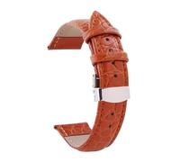 PUCHEN Correa de reloj de cuero con patrón de cocodrilo, pulsera de repuesto para reloj de hombre, color negro y marrón, 12mm - 24mm, Marrón claro, 15mm