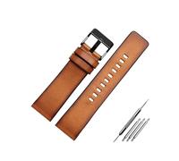 PUCHEN Correa de reloj de cuero vintage, correa de reloj marrón, 22mm, 24mm, 26mm, accesorios para reloj de pulsera para hombre,24mm