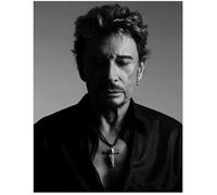 PUCHENGP Poster Del Cantante Y Actor De Rock Francés Johnny Hallyday Impresión En Lienzo Arte De Pared Imágenes Para Decoración Del Hogar 50 * 70 Sin Marco