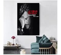 PUCHENGP Poster Del Cantante Y Actor De Rock Francés Johnny Hallyday Impresión En Lienzo Arte De Pared Imágenes Para Decoración Del Hogar 50 * 70 Sin Marco