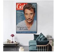 PUCHENGP Poster Del Cantante Y Actor De Rock Francés Johnny Hallyday Impresión En Lienzo Arte De Pared Imágenes Para Decoración Del Hogar 50 * 70 Sin Marco
