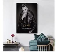 PUCHENGP Poster Del Cantante Y Actor De Rock Francés Johnny Hallyday Impresión En Lienzo Arte De Pared Imágenes Para Decoración Del Hogar 50 * 70 Sin Marco