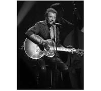 PUCHENGP Poster Del Cantante Y Actor De Rock Francés Johnny Hallyday Impresión En Lienzo Arte De Pared Imágenes Para Decoración Del Hogar 50 * 70 Sin Marco