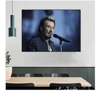 PUCHENGP Poster Del Cantante Y Actor De Rock Francés Johnny Hallyday Impresión En Lienzo Arte De Pared Imágenes Para Decoración Del Hogar 50 * 70 Sin Marco
