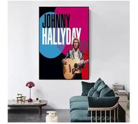 PUCHENGP Poster Del Cantante Y Actor De Rock Francés Johnny Hallyday Impresión En Lienzo Arte De Pared Imágenes Para Decoración Del Hogar 50 * 70 Sin Marco