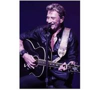 PUCHENGP Poster Del Cantante Y Actor De Rock Francés Johnny Hallyday Impresión En Lienzo Arte De Pared Imágenes Para Decoración Del Hogar 50 * 70 Sin Marco