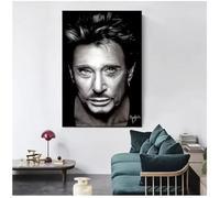 PUCHENGP Poster Del Cantante Y Actor De Rock Francés Johnny Hallyday Impresión En Lienzo Arte De Pared Imágenes Para Decoración Del Hogar 50 * 70 Sin Marco