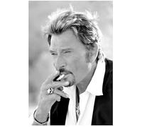 PUCHENGP Poster Del Cantante Y Actor De Rock Francés Johnny Hallyday Impresión En Lienzo Arte De Pared Imágenes Para Decoración Del Hogar 50 * 70 Sin Marco