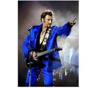 PUCHENGP Poster Del Cantante Y Actor De Rock Francés Johnny Hallyday Impresión En Lienzo Arte De Pared Imágenes Para Decoración Del Hogar 50 * 70 Sin Marco