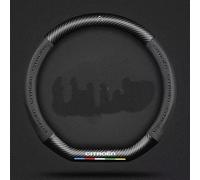 PUCIO Coche Funda de Volante para Citroen C3 2009-2013, Cuero Cubierta de Volantede Coche Protector de Volante Automóvil Accesorios para Volante,Black-D