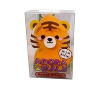 Puckator Adoramals Alfie the Tiger - Esponja de maquillaje para maquillaje, mini esponjas de maquillaje para la cara, esponjas de maquillaje, productos de belleza, accesorios para mujeres