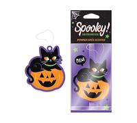 Puckator Ambientador de calabaza y especias, diseño de gato negro y calabaza, ambientador de fragancia para habitación para el baño del hogar, difusores de aroma pequeño, neutralizador de olores,