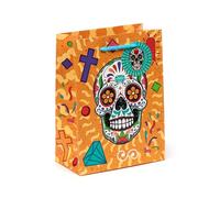 Puckator Bolsa de regalo mediana para el Día de los Muertos, bolsa de regalo de cumpleaños, bolsa de regalo para mujeres, regalos de cumpleaños para niños, bolsas de regalo para regalos, caja de