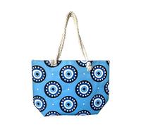 Puckator Bolso de playa - Ojo Griego Redondo y Mini Bolso con Cremallera - Evil Eye