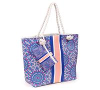 Puckator bolso de playa y mini bolso con cremalleras - mandala azul