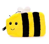 Puckator Botella de agua caliente Bumble Bee de 1 litro con funda de felpa, paquete de calor caliente y frío, para lesiones deportivas, dolor de espalda de rodilla, calentador de cama, productos de