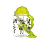 Puckator Bouteille d'Eau (Gourde) Enfant 450ml Avec Paille & Cordon Shaun Le Mouton Botella, Adultos Unisex, Multicolor (Multicolor), Talla Única