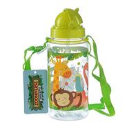 PUCKATOR Bouteille d'Eau (Gourde) Enfant 450ml Avec Paille & Cordon Zooniverse-Animaux du Zoo Botella, Adultos Unisex, Multicolor (Multicolor), Talla Única