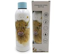 Puckator Botella térmica reutilizable de acero 530 ml - Buey escocés - Jan Pashley