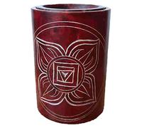 Puckator Brûleur à Huile Chakra - Pierre Stéalite Mauve Marca