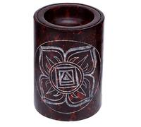 Puckator Brûleur à Huile Chakra - Pierre Stéalite Rouge Marca