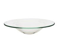 Puckator Brûleur à huile en verre OD01-Quemador de Aceite (Cristal, 10 x 10 x 4 cm), Blanco, 12 cm