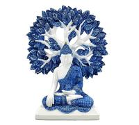 Puckator Buda tailandesa - Blanco y Azul - Árbol de la Vida