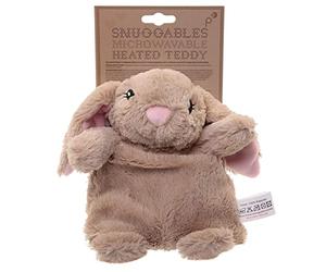 Puckator Bunny Snuggables - Cojín térmico de felpa para lesiones deportivas, dolor de rodilla y espalda