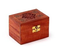 Puckator Caja de aceite esencial de madera de mango diseño 2 (capacidad para 6 botellas)