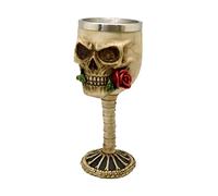 Puckator Cáliz Decorativo - Calavera con Rosa Roja