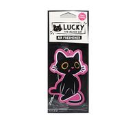 Puckator Cherry Lucky The Black Cat Ambientador - Difusor de ambientador de fragancia de habitación para el baño del hogar - Difusores de aroma pequeños - Ambientador neutralizador de olores