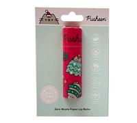 Puckator Christmas Pusheen the Cat - Bálsamo labial de papel para el cuidado de los labios, bálsamos labiales, esenciales para las vacaciones para las mujeres y la familia, crema exfoliante hidratante