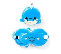 Puckator Cojín de viaje con máscara Relaxeazzz - Azul Delfín - Animales dulces