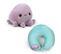 Cojín de Viaje con Peluche 2 en 1 Pulpo, Violeta, Standard