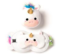 Puckator Cojín de viaje Relaxeazzz 2en1 peluche con máscara de ojos Unicornio Multicolor Único