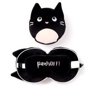 Puckator Cojín de viaje Relaxeazzz peluche 2-en-1 Feline Fine con antifaz Multicolor único