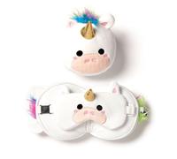 Puckator Coussin de Voyage Relaxeazzz Peluché 2-en-1 Avec Masque Yeux-Licorne Cojines, EPS 93% poliéster 7% Elastano, Multicolor, único